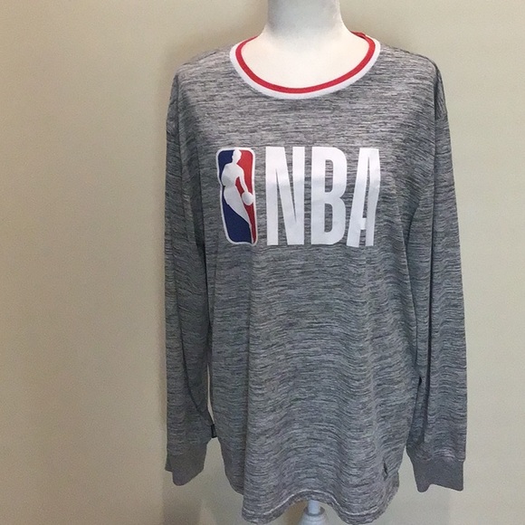 NBA Long Sleeve Gray performance athletic tee - Picture 1 of 1